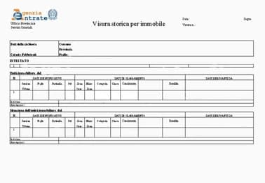 Esempio visura catastale oscurata